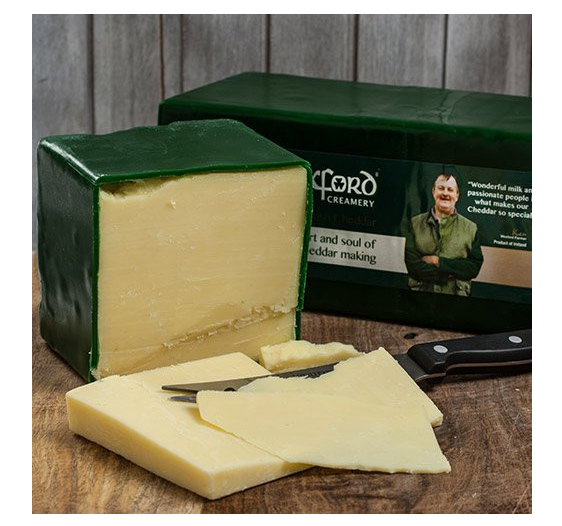 Wholesale Wexford Irish Green Wax Cheddar Cheese 3 LB-4ct Case Bulk