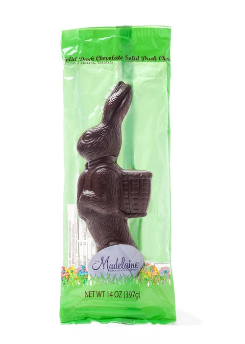 Wholesale 14 Oz. Dark Choc Standing Rabbit Cello Bag (8 3/4")- Bulk