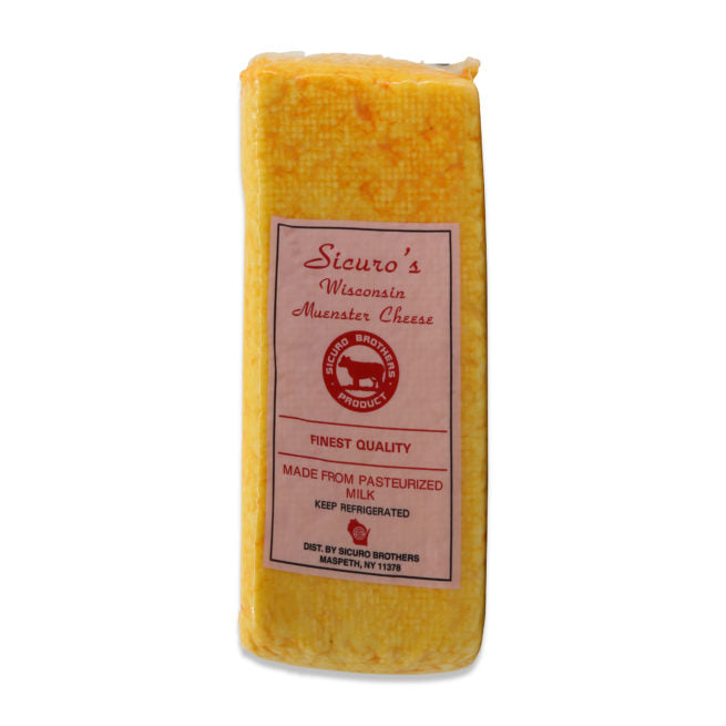 Wholesale Sicuro Colored Muenster Cheese 6 LB-6ct Case Bulk