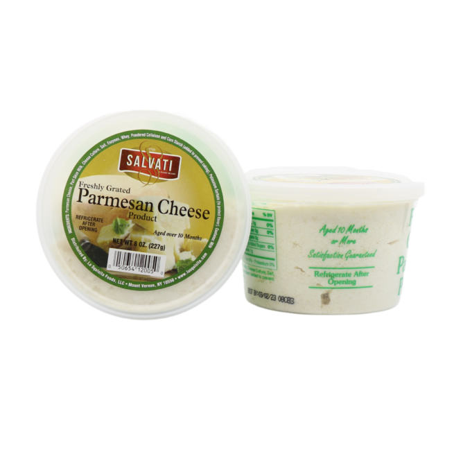 Wholesale Salvati Grated Parmesan Deli Cup Cheese 8 OZ-12ct Case Bulk