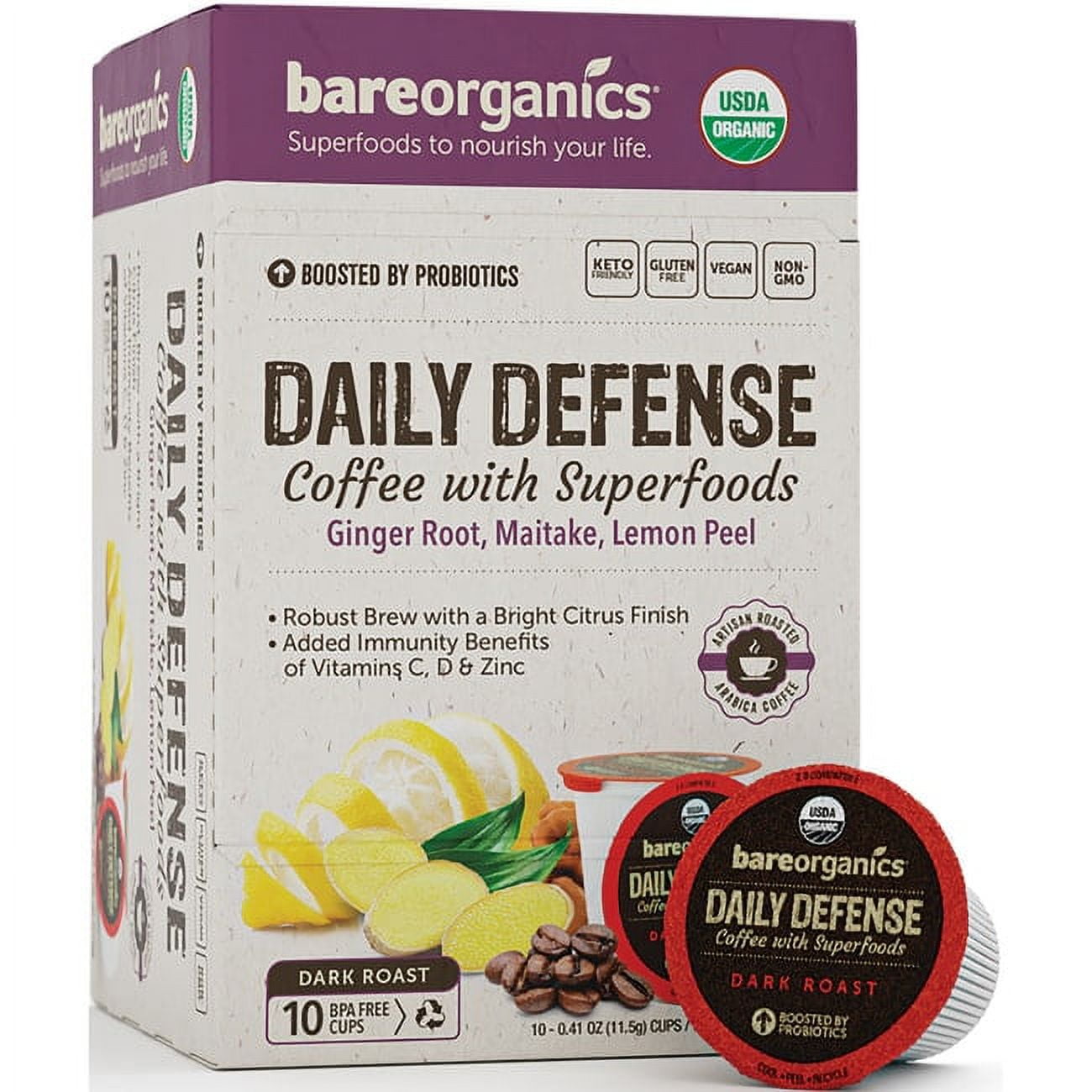 BareOrganics Immunity Coffee with Superfoods Box