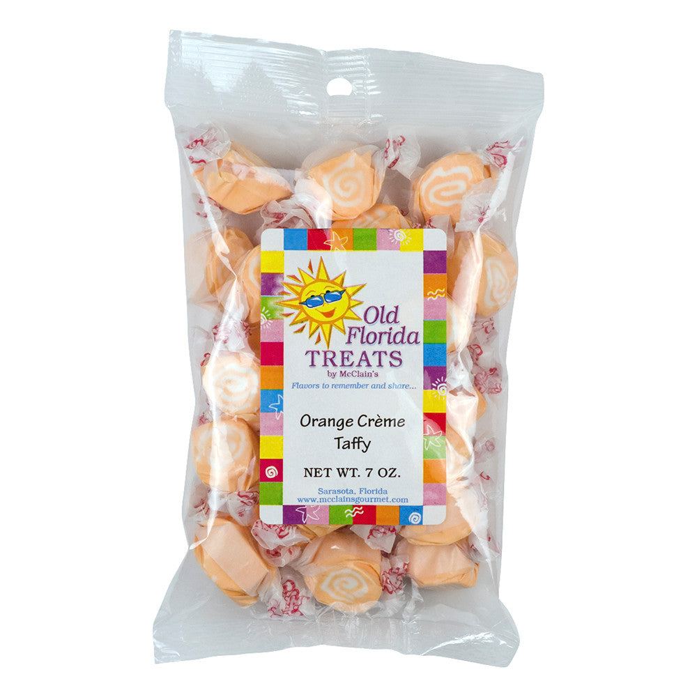 Wholesale Old Florida Treats Orange Creme Taffy 7 Oz Bag *Fl Dc Only*- Bulk