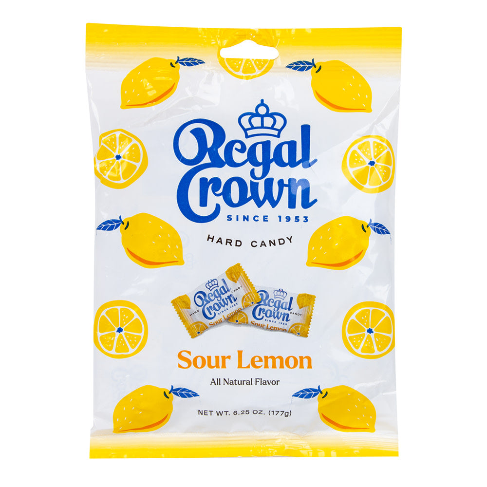 Wholesale Regal Crown Sour Lemon 6.25 Oz Peg Bag-12ct Case Bulk