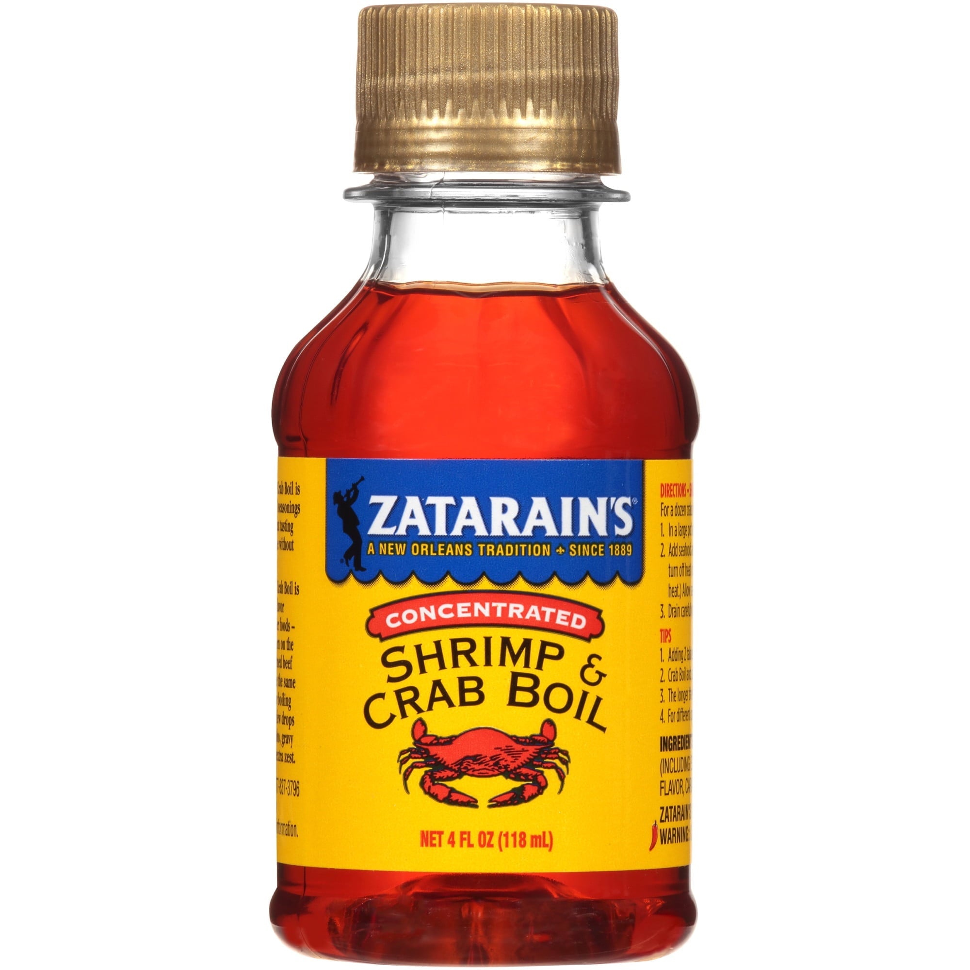 Zatarain's Concentrated Shrimp & Crab Boil 4 Fl Oz