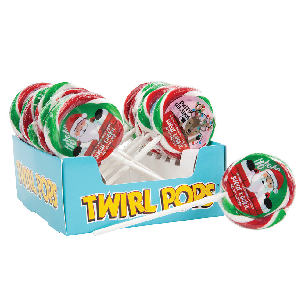 Wholesale Twirl Pops Christmas 1 Oz- Bulk