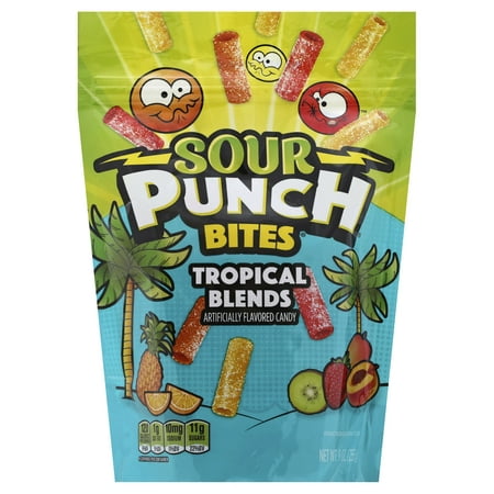 Wholesale Sour Punch Bites® Tropical Standup Bag 9oz Bulk