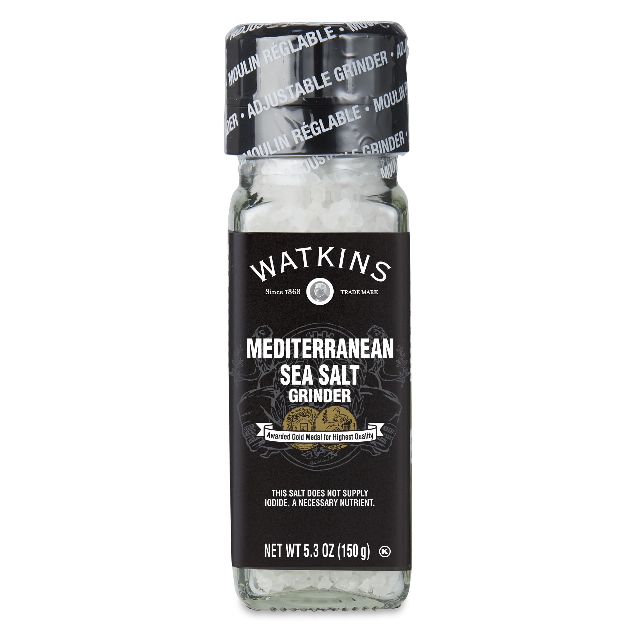 Watkins Gourmet Organic Spice Grinder Mediterranean Sea Salt 0.52 oz