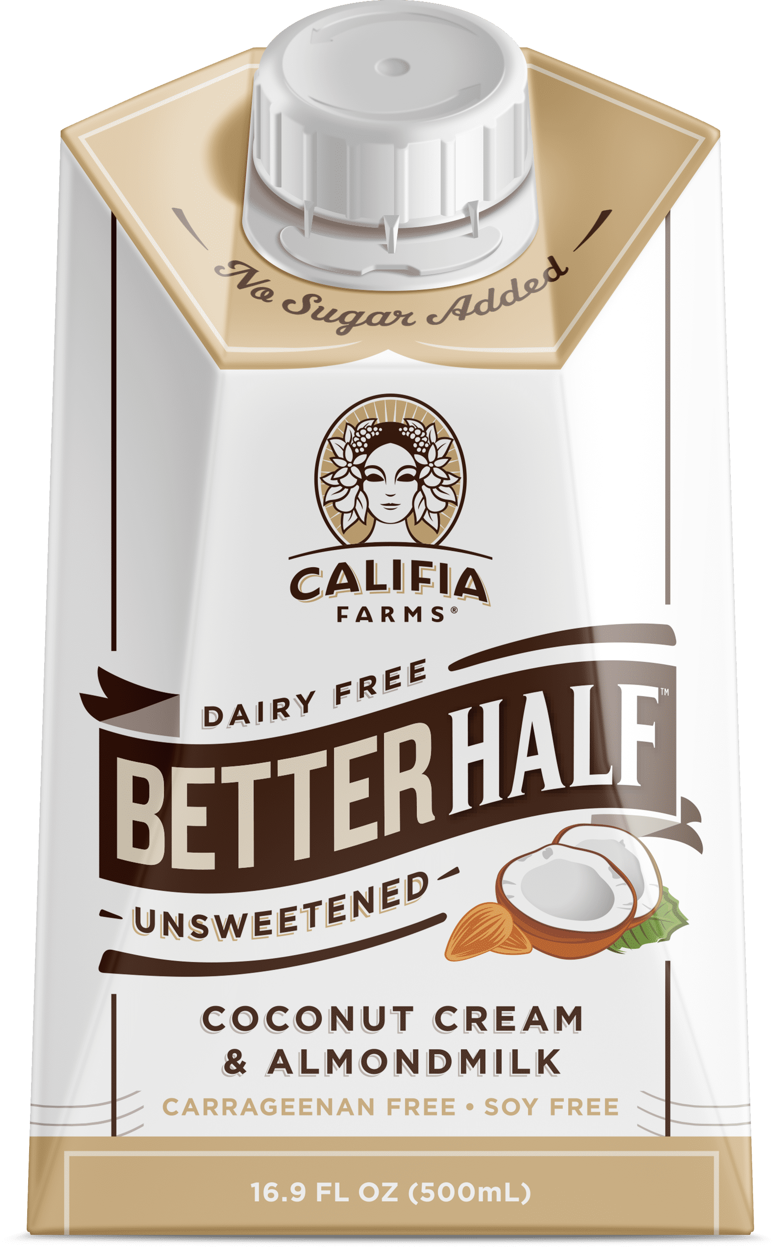Califia Better Half Coconut Cream & Almond Milk Creamer Unsweetened 16.9 Fl Oz Box