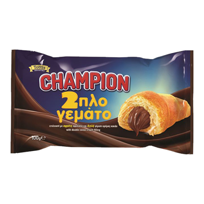 Wholesale Champion Croissant Double Cocoa Cream Filli 100 Gram- Bulk