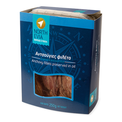 Wholesale North Evia Anchovies Fillets In S/F Oil 250 Gram- Bulk