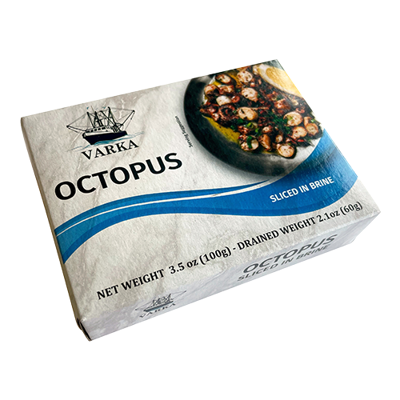 Wholesale Varka Octopus In Brine 3.53 Oz- Bulk