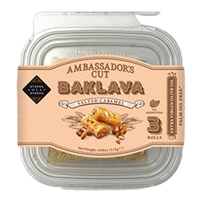 Wholesale Athena Sweet Baklava Ambassador'S Cut Caramel S 125 Gram- Bulk