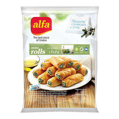 Wholesale Alfa Mini Spinach Rolls (46143) 500 Gram- Bulk