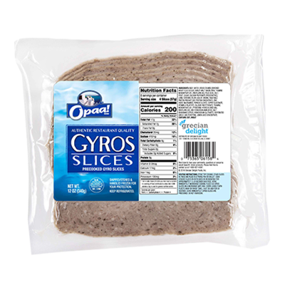 Grecian Deligh Gyro Slices Precooked Opaa! 12 Oz