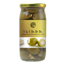 Wholesale Iliada Olives Green Stuffed W/Garlic (Jar) 370 G- Bulk