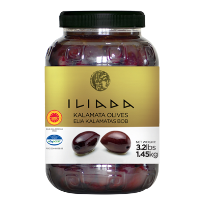 Wholesale Iliada Olives Kalamata Pdo Pre-Pack 1.45 Kg-4 Ct Case Bulk