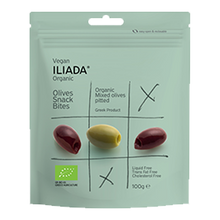 Wholesale Iliada Olives Pitted Mix Org Snack Bites 100 G- Bulk