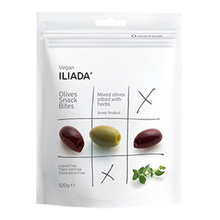 Wholesale Iliada Olives Pitted W/Herbs Snack Bites 120 G- Bulk