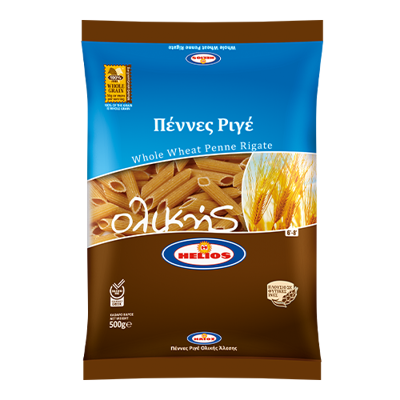Wholesale Helios Pasta Penne Rigate Whole Wheat 500 Gram- Bulk