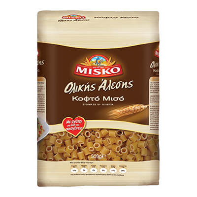 Wholesale Misko Pasta Kofto W.Wheat 500 Gram- Bulk
