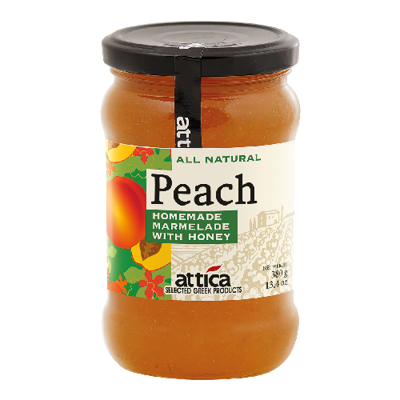 Wholesale Attica Marmelade Peach With Honey 380 Gram- Bulk
