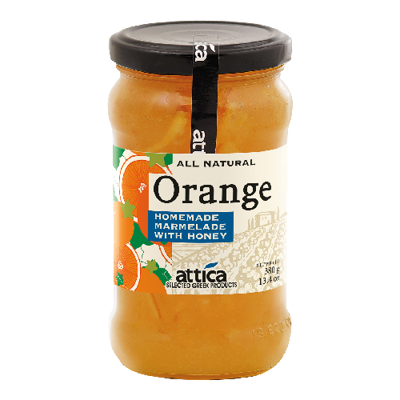 Wholesale Attica Marmelade Orange With Honey 380 Gram- Bulk