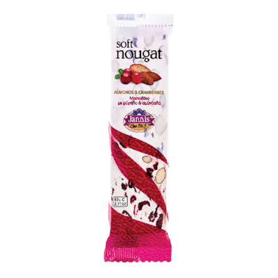 Jannis Nugat Soft W/Almonds & Cranberrie 60 Gram