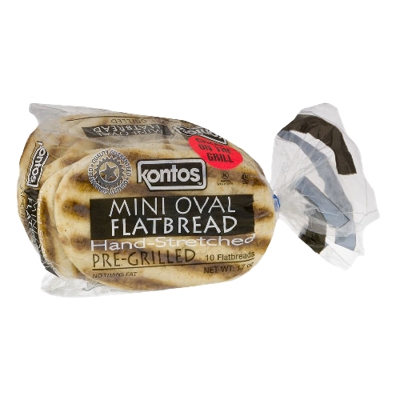Wholesale Kontos Pita Mini Oval Flatbread 10 Pcs- Bulk
