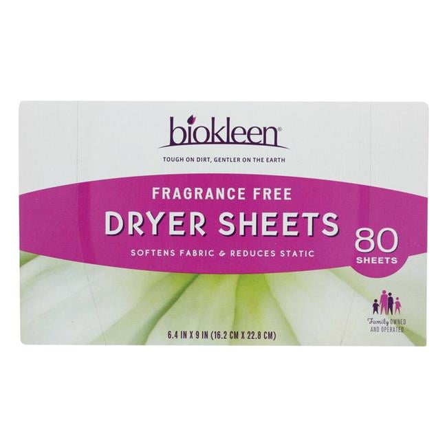 Biokleen Laundry Dryer Sheets 80 Ct Sheets