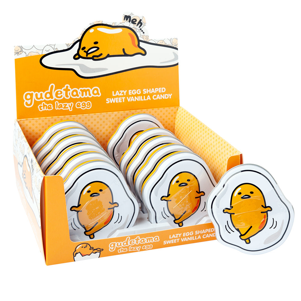 Wholesale Gudetama The Lazy Egg Vanilla Candy 1.5 Oz Tin- Bulk