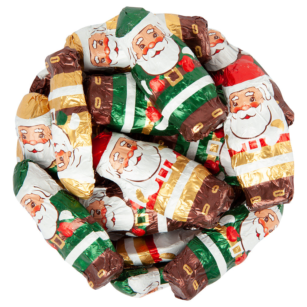 Wholesale Mini Dark Chocolate Santas- Bulk