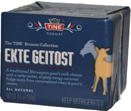 Tine Norway Ekte Geitost Norwegian Goat Cheese 8.8oz 12ct