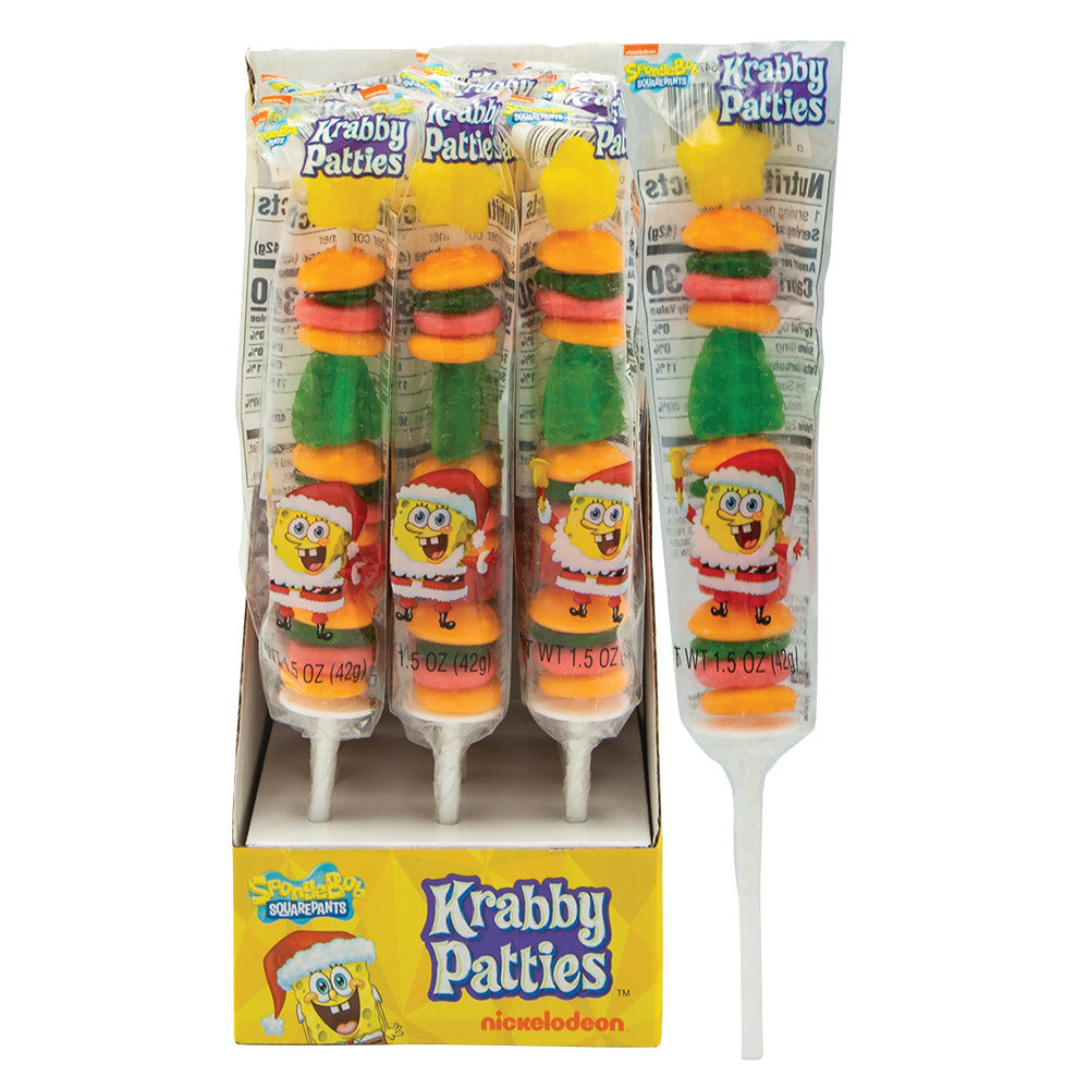 Wholesale Spongebob Krabby Patty Kabob 1.5 Oz-12ct Case Bulk