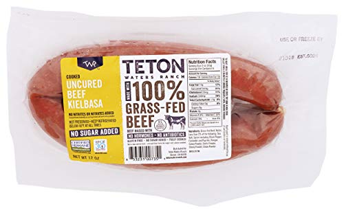 Teton Waters Ranch Polska Kielbasa Grass Fed Beef Sausage 12 OZ