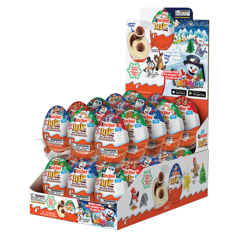 Wholesale Kinder Joy Holiday Display 0.7 Oz-30ct Case Bulk