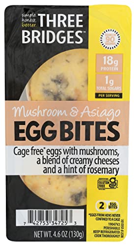 Three Bridges Mushroom And Asiago Egg Bites 4.6 Oz