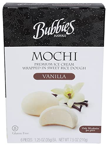 Bubbies Ice Cream Mochi Vanilla 7.5 oz Tub