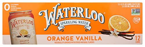 Waterloo Sparkling Water Orange Vanilla 12 Fl Oz