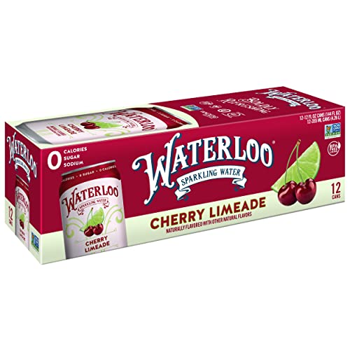 Waterloo Sparkling Cherry Limeade Water 12 Fl Oz
