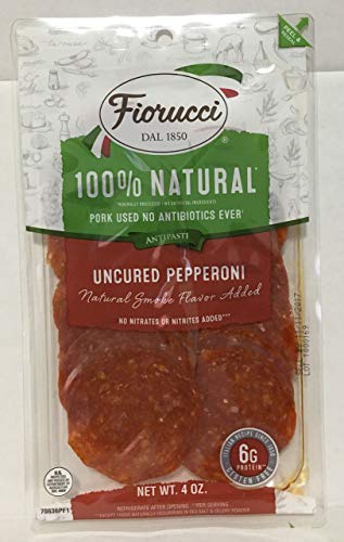 Fiorucci Uncured Pepperoni Sliced 100% Natural 4 oz Bag