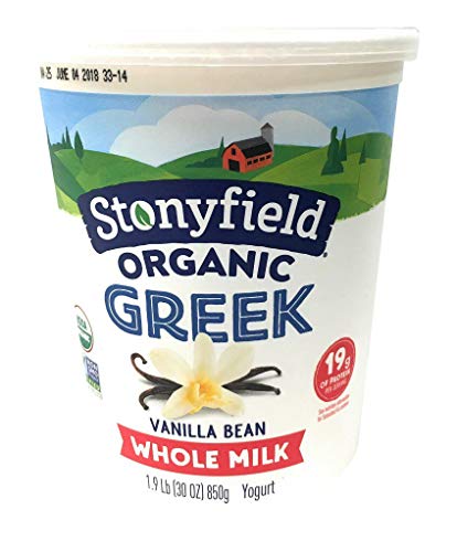 Stonyfield Organic Greek Whole Milk Vanilla Bean Yogurt 30 Oz
