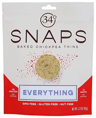 34 Degrees Everything Snaps Baked Chickpea Thins 3.2 oz Bag