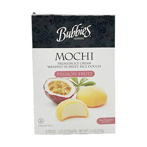 Bubbies Ice Cream Mochi Passion Fruit 7.5 oz Tub