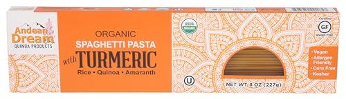 Andean Dream Organic Spaghetti with Turmeric, 8 oz Box