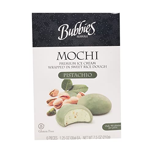 Bubbies Mochi Pistachio Mochi Ice Cream 7.5 oz Tub