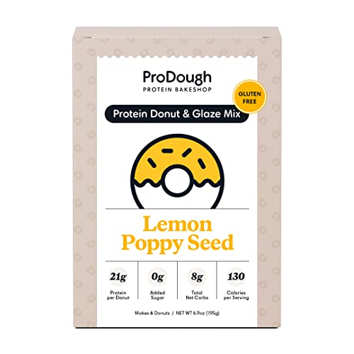 ProDough Protein Donut and Glaze Mix Lemon Poppy Seed 7.76 Oz
