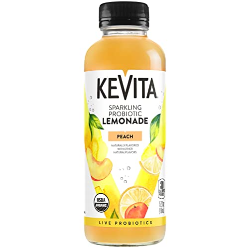 Kevita Sparkling Probiotic Lemonade Peach 15.2 Fl Oz
