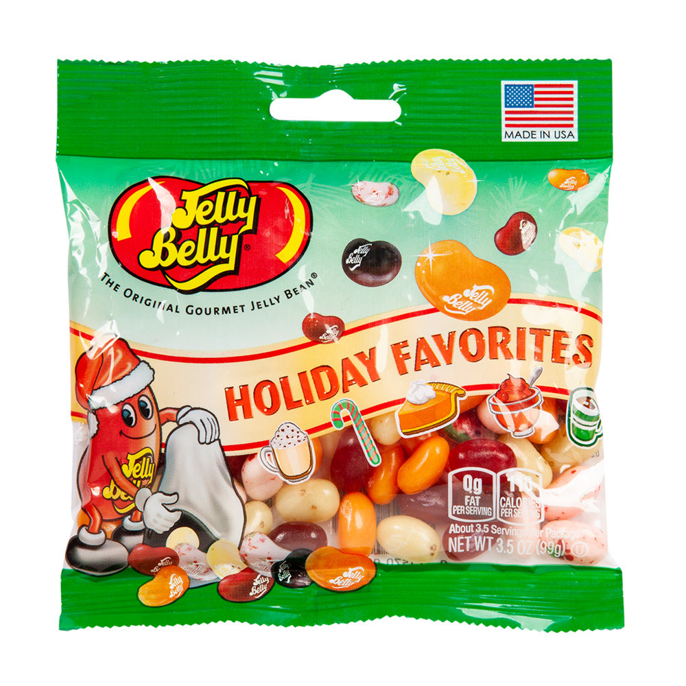 Wholesale Jelly Belly Holiday Favorites 3.5 Oz Peg Bag-12ct Case Bulk