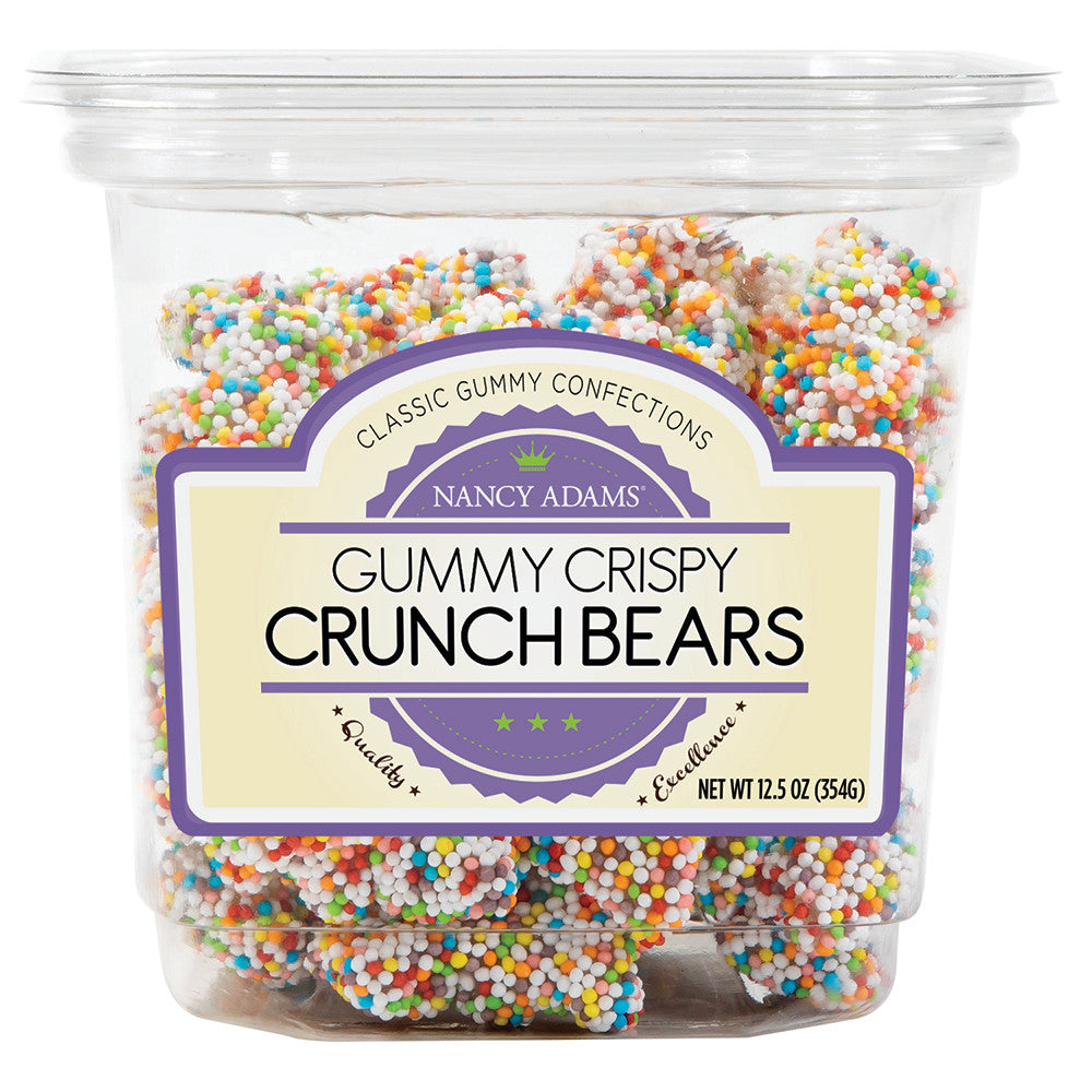 Nancy Adams Gummy Crispy Crunch Bears 12.5 Oz Tub