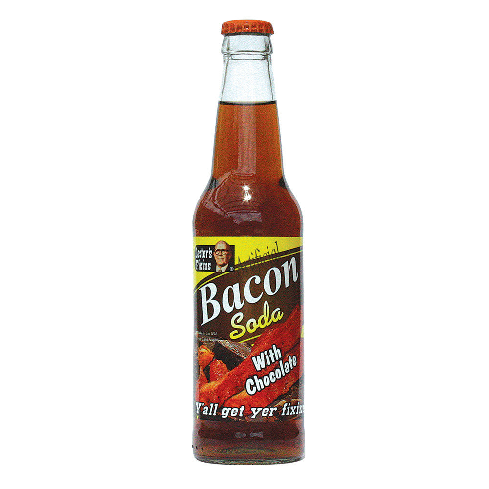 Wholesale Lester'S Fixins Bacon Chocolate Soda 12 Oz Bottle- Bulk